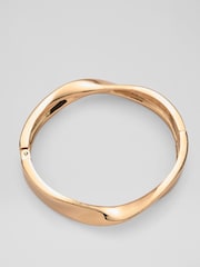 LK Bennett Metallic Darcie Gold Plating Oloid Clip Bangle - Image 1 of 2
