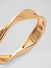 LK Bennett Metallic Darcie Gold Plating Oloid Clip Bangle - Image 2 of 2