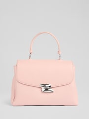 LK Bennett Pink Darcie Leather Top Handle Cross-Body Bag - Image 1 of 5