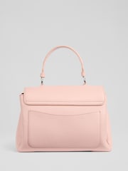 LK Bennett Pink Darcie Leather Top Handle Cross-Body Bag - Image 2 of 5