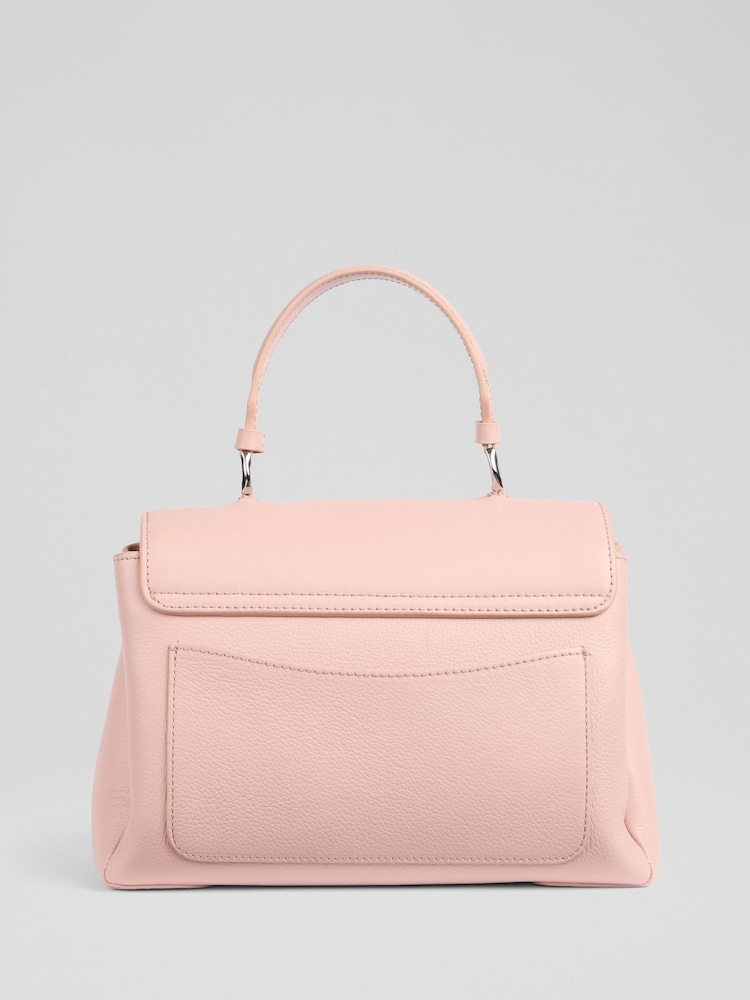 LK Bennett Pink Darcie Leather Top Handle Cross-Body Bag - Image 2 of 5