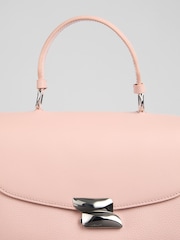 LK Bennett Pink Darcie Leather Top Handle Cross-Body Bag - Image 3 of 5