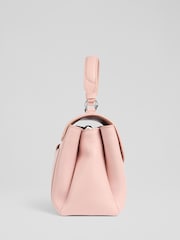 LK Bennett Pink Darcie Leather Top Handle Cross-Body Bag - Image 4 of 5