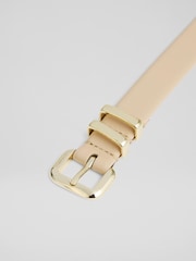 LK Bennett Jodie Leather Oloid Buckle Belt - Imagen 2 de 2