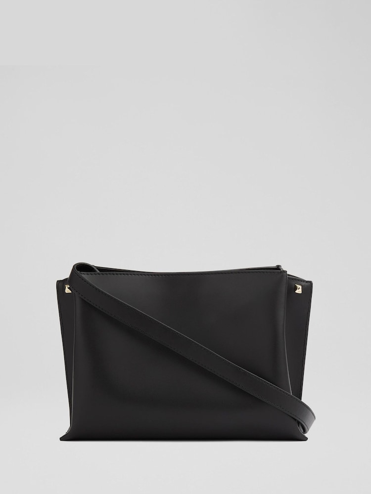 LK Bennett Black Evie Smooth Leather Structured Cross-Body - Image 2 of 3