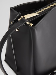 LK Bennett Black Evie Smooth Leather Structured Cross-Body - Image 3 of 3