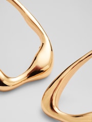 LK Bennett Metallic Jodie Gold Plating Oloid Stud Drop - Image 2 of 2