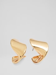 LK Bennett Metallic Darcie Gold Plating Oloid Large Drop - Image 1 of 2