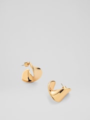 LK Bennett Metallic Darcie Gold Plating Oloid Large Drop - Image 2 of 2
