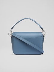 LK Bennett Blue Frankie Smooth Leather Core Cross-Body Bag - Image 2 of 6