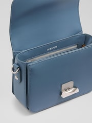 LK Bennett Blue Frankie Smooth Leather Core Cross-Body Bag - Image 3 of 6