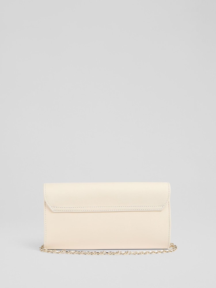 LK Bennett Florence Nappa Leather Curve Flap Clutch Bag - Bild 2 von 3