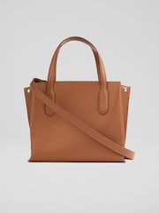 LK Bennett Brown Lola Smooth Leather Structured Tote - Image 2 of 3