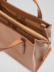 LK Bennett Brown Lola Smooth Leather Structured Tote - Image 3 of 3