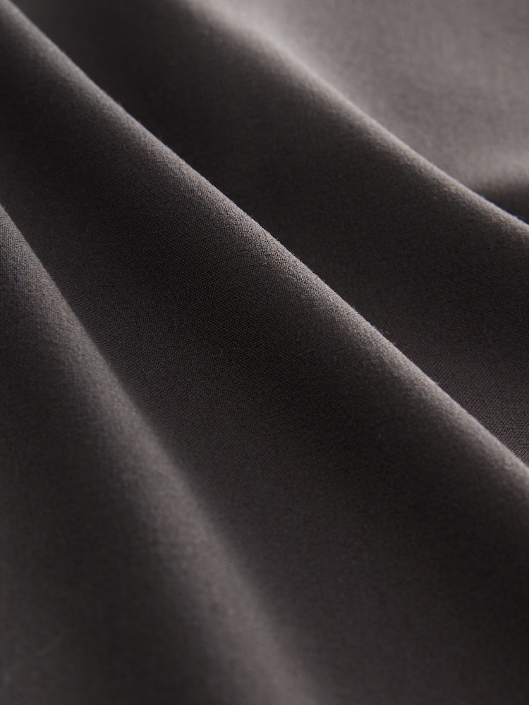 Maro Ciocolată - Snur în talie Cravată în față Evazat Pantaloni - Imaginea 7 din 7