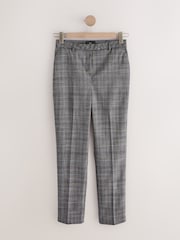 رمادي - Check Sculpting Slim Leg Trousers - صورة 1 من 4