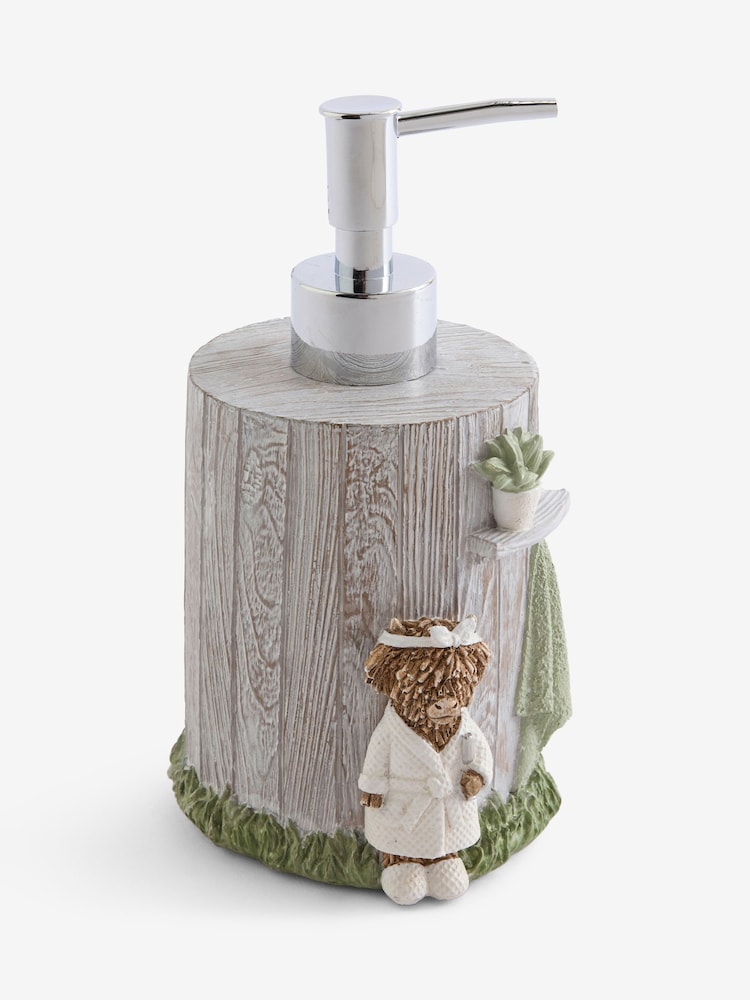 Grey Hamish the Highland Cow Spa Soap Dispenser - Image 3 of 3