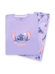 Character Purple Disney Lilo And Stitch Long Sleeve Pyjamas Set - Image 1 of 10