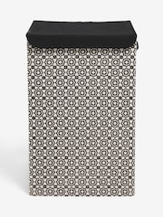 Black/White Geo Laundry Basket - Image 1 of 5