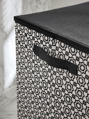 Black/White Geo Laundry Basket - Image 5 of 5