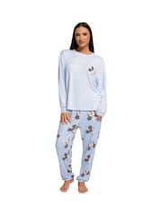 Character Blue Disney Mickey Mouse Long Sleeve Pyjamas Set - Image 1 of 3