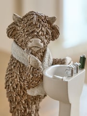 Natural Hamish the Highland Cow Bathroom Sink Ornament - Image 2 of 3