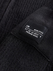 Black Utility Zip Through Knitted Cardigan (3-16yrs) - Image 4 of 8