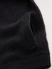 Black Utility Zip Through Knitted Cardigan (3-16yrs) - Image 5 of 8