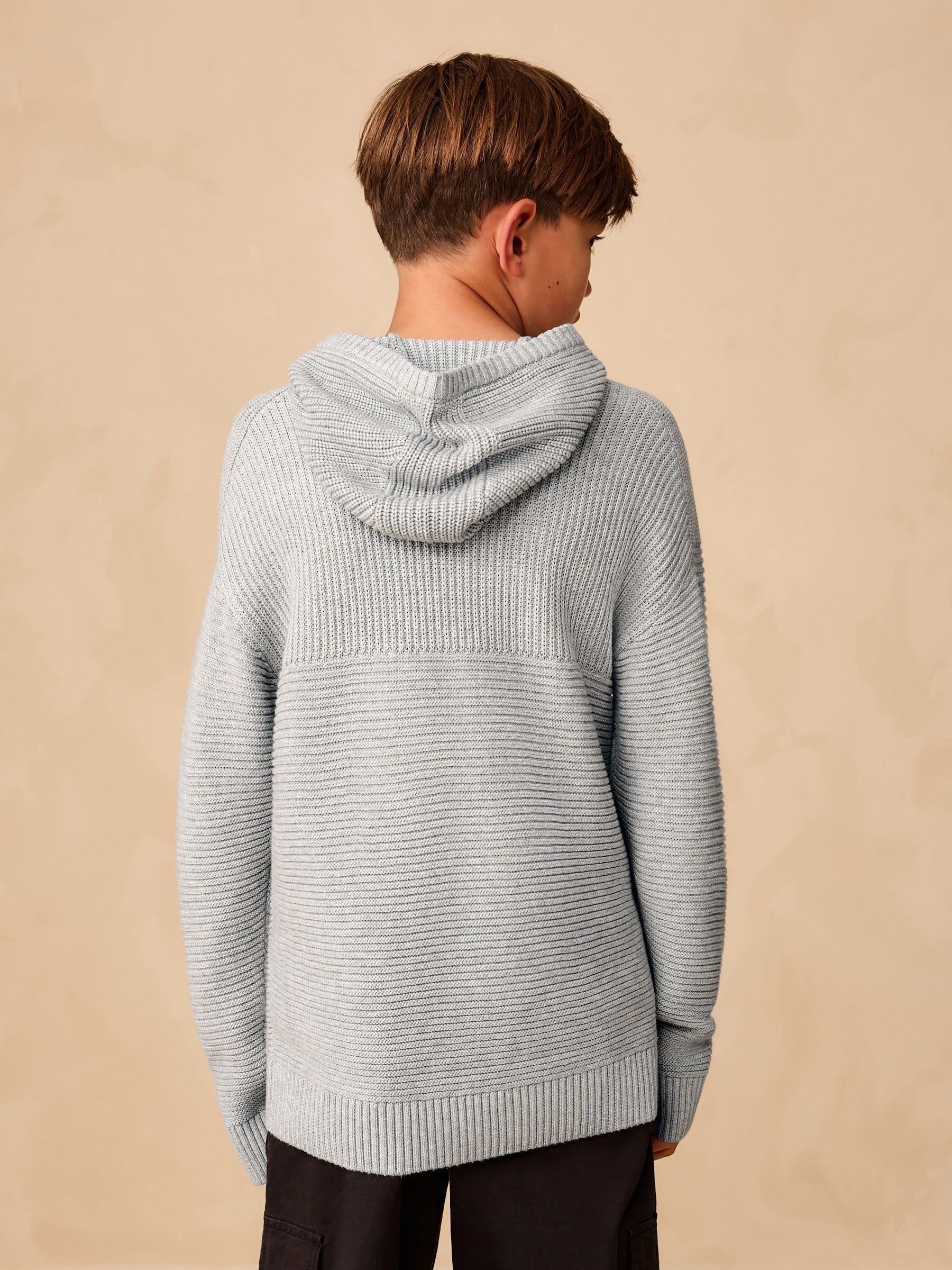 Buy Grey Utility Knitted Hoodie (3-16yrs) from Next Australia