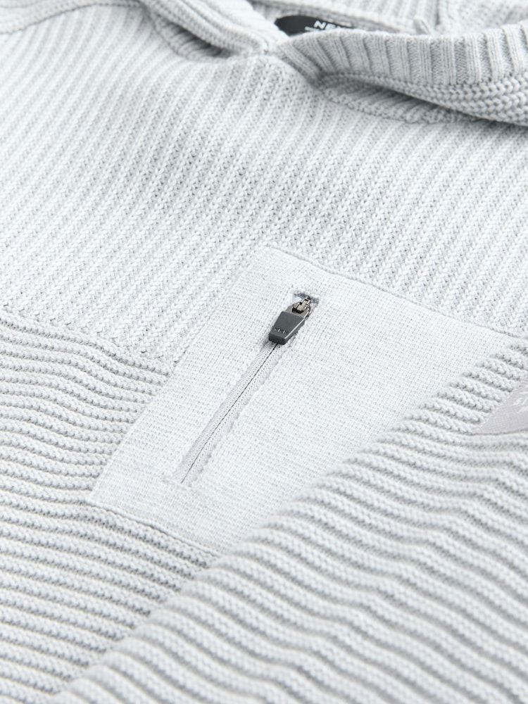Grey Utility Knitted Hoodie (3-16yrs) - Image 7 of 7