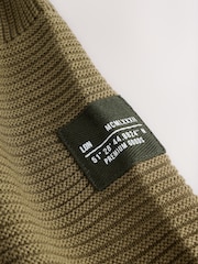 Khaki Green Utility Knitted Hoodie (3-16yrs) - Image 10 of 11