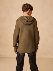 Khaki Green Utility Knitted Hoodie (3-16yrs) - Image 2 of 11