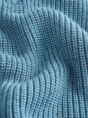 Blue Utility Zip Neck Knitted Jumper (3-16yrs) - Image 7 of 8