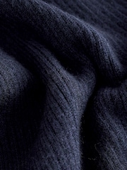 Navy Blue Trophy Neck Knitted Jumper (3-16yrs) - Image 3 of 4