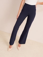Friends Like These Navy Blue Sculpting Stretch Flared Trousers - Image 1 of 4