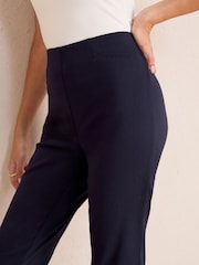 Friends Like These Navy Blue Sculpting Stretch Flared Trousers - Image 2 of 4