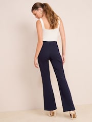 Friends Like These Navy Blue Sculpting Stretch Flared Trousers - Image 4 of 4