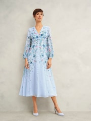 Hobbs Blue Caversham Dress - Image 1 of 2
