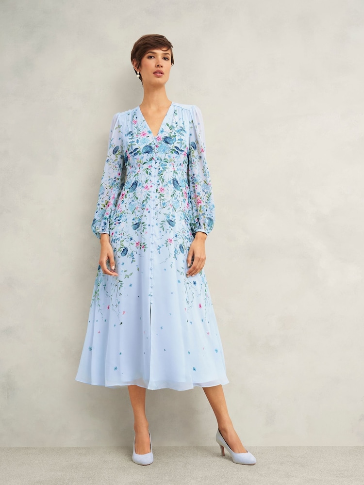 Hobbs Blue Caversham Dress - Image 1 of 2