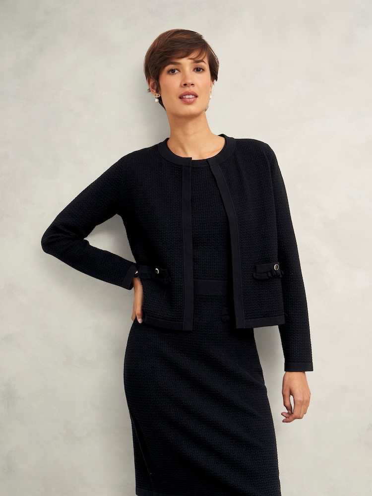 Hobbs Black Petra Knitted Cardigans - Image 1 of 4 Hobbs Black Petra Knitted Cardigans - Image 1 of 4