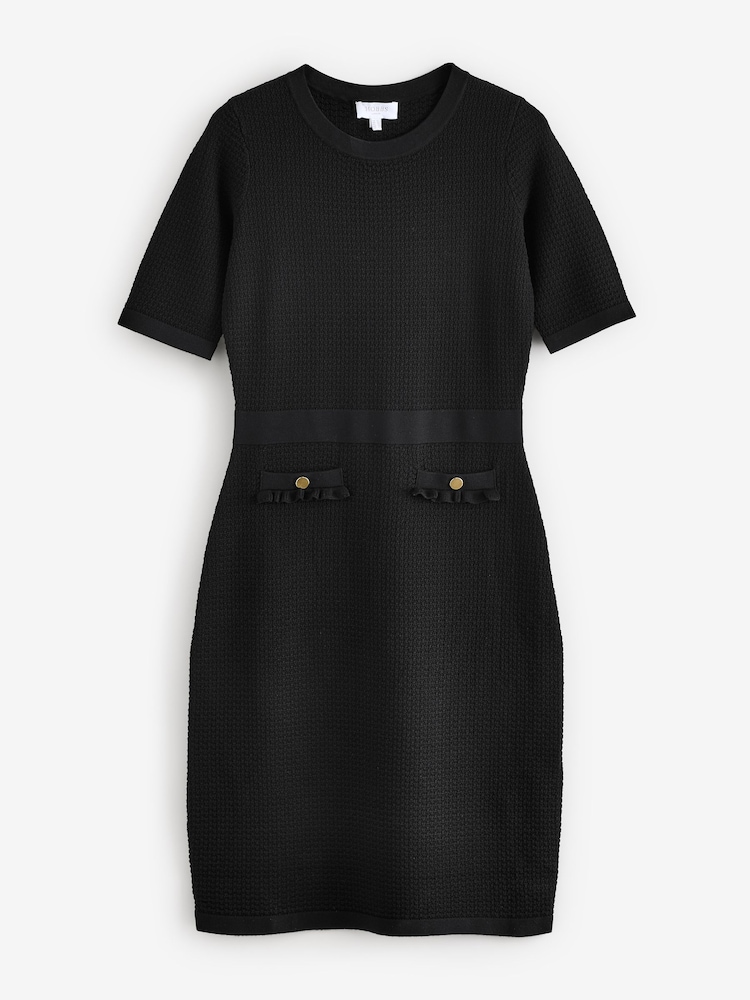 Hobbs Black Petra Knitted Dress - Image 1 of 1