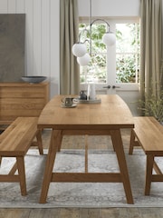Bentley Designs Oak Camden Rustic Oak 6-8 Extenable Dining Table - Image 1 of 5