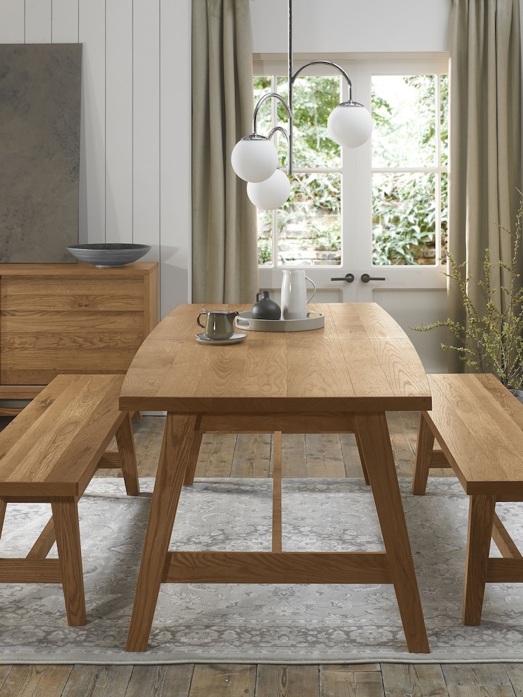 Bentley Designs Oak Camden Rustic Oak 6-8 Extenable Dining Table - Image 1 of 5