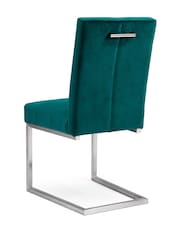 Bentley Designs Green Tivoli Upholstered Cantilever Chair Set of 2 - Image 5 of 5