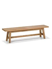 Bentley Designs Oak Camden Rustic Oak Small Dining Bench - Image 2 of 3