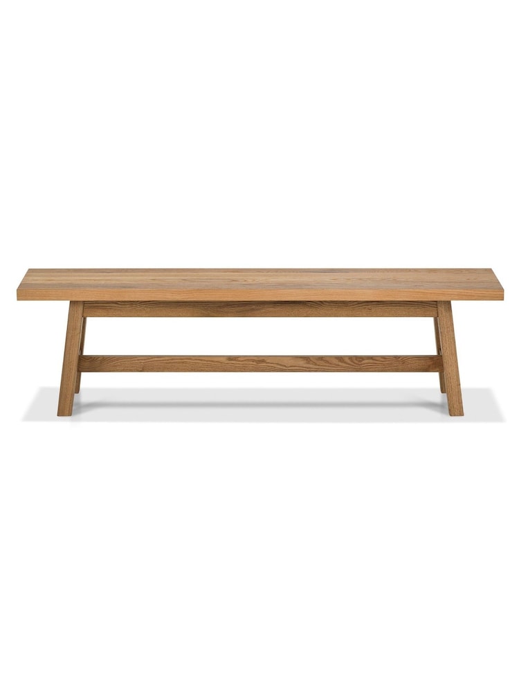 Bentley Designs Oak Camden Rustic Oak Small Dining Bench - Image 3 of 3