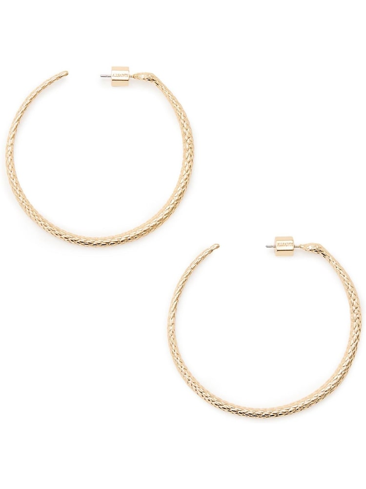 AllSaints Gold Tone Serpent Hoop Earrings - Image 1 of 5