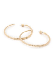 AllSaints Gold Tone Serpent Hoop Earrings - Image 2 of 5