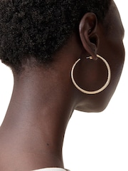 AllSaints Gold Tone Serpent Hoop Earrings - Image 5 of 5
