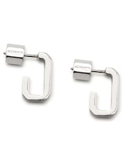 AllSaints Gold Tone Signature Hexagon Link Earrings Set - Image 3 of 7